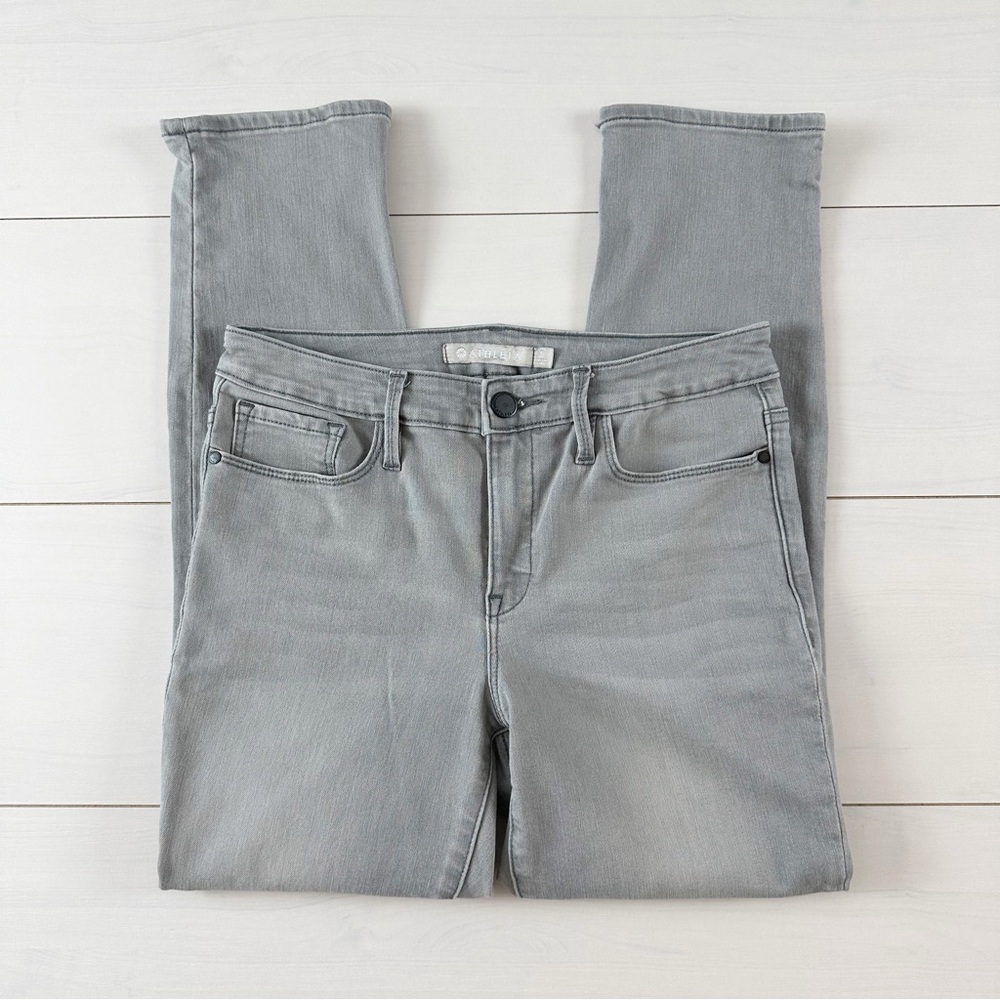 Athleta Light Gray Sculptek Skinny Jeans Size 6